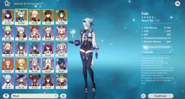 XIAO C1, KAZUHA, EULA, ZHONGLI, SHOGUN, HOMA + PRIMOGENS