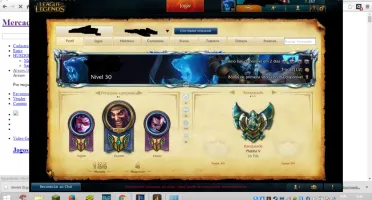 Conta no LoL Platina V 36 pdl 22 skin (UdyrGuardião)61champs