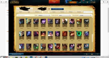Conta no LoL Platina V 36 pdl 22 skin (UdyrGuardião)61champs