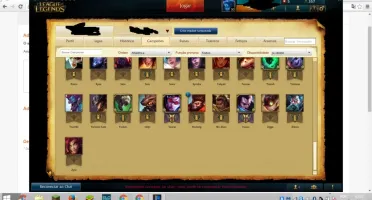 Conta no LoL Platina V 36 pdl 22 skin (UdyrGuardião)61champs