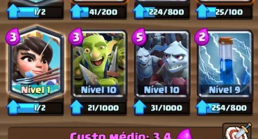 CLASH ROYALE XP 9 , ARENA 10 COM 5 LENDARIAS