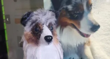 Miniatura Pastor Belga - Amigurumi de Crochê com Feltragem