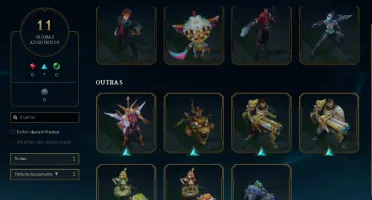 Conta lol Platina 4 todos os campõe + 175 skins.