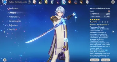 Genshin Ar 58 Eula + Raiden + Yelan ++++ (15) 5-Stars