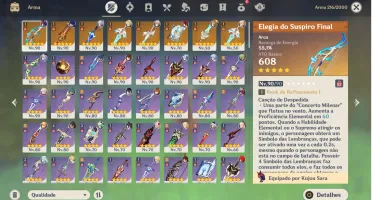 Genshin Ar 58 Eula + Raiden + Yelan ++++ (15) 5-Stars