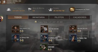 Conta no state of survival todas as tropas 2 estrela, sv 207