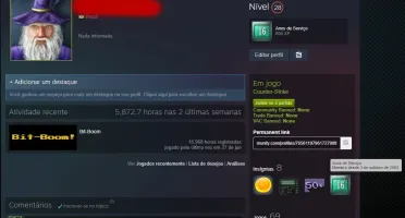 Conta csgo prime 14 anos 13k de horas