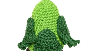 Papagaio Verde em Amigurumi