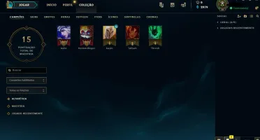 conta lol level 30