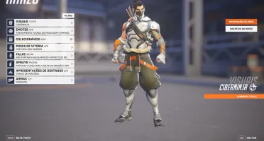 Conta Overwatch 84 skin lendaria, 5 armas douradas