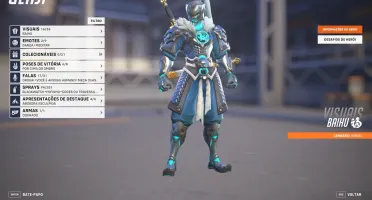 Conta Overwatch 84 skin lendaria, 5 armas douradas