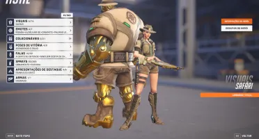 Conta Overwatch 84 skin lendaria, 5 armas douradas