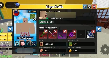 Conta cara upada no blox fruits