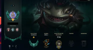 Conta Lol Platina 3 !!!