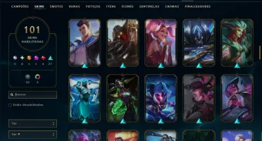 Unranked com TODOS os Champs e 101 Skins ( SUP / JG )
