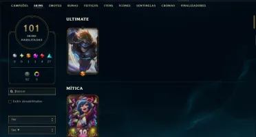 Unranked com TODOS os Champs e 101 Skins ( SUP / JG )