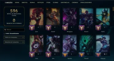 Unranked com TODOS os Champs e 101 Skins ( SUP / JG )