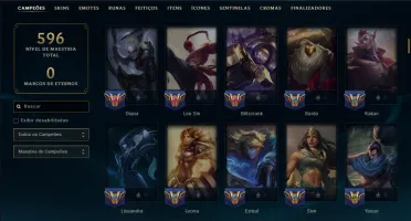 Unranked com TODOS os Champs e 101 Skins ( SUP / JG )