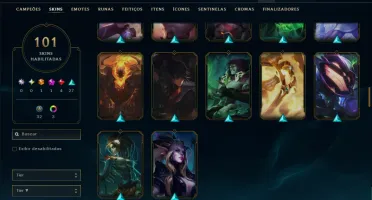 Unranked com TODOS os Champs e 101 Skins ( SUP / JG )