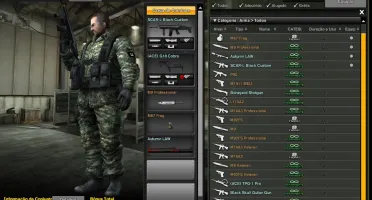 Conta COMBAT ARMS, 17 Armas Permanentes, Patente TNC 2