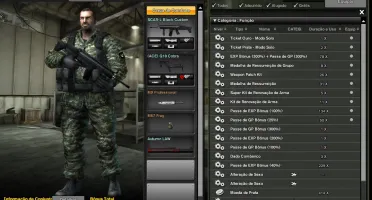 Conta COMBAT ARMS, 17 Armas Permanentes, Patente TNC 2