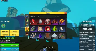 Lv2800 + Godhuman + Kitsune + Cdk + Ttk + Skull Guitar + Foi
