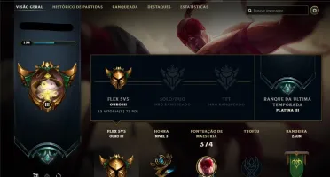 Conta de lol (ex platina plat 3) 121 champs;86 skins