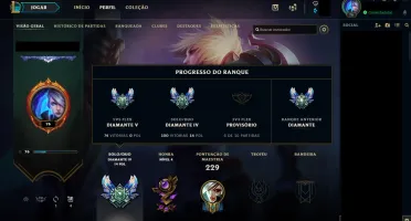 CONTA LEAGUE OF LEGENDS - DIAMANTE 4 (S8)