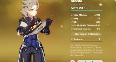 Conta Genshin Impact Com Albedo Ar 12