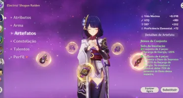 Conta de Genshin AR55 + 5 e 4 estrelas