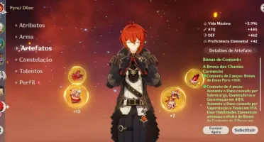 Conta de Genshin AR55 + 5 e 4 estrelas