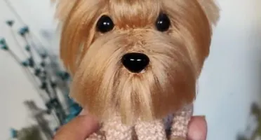 Miniatura Yorkshire - Amigurumi de Crochê com Feltragem