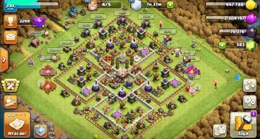 CONTA NO CLASH OF CLANS CV 11 QUASE FULL
