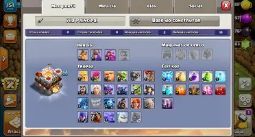 CONTA NO CLASH OF CLANS CV 11 QUASE FULL