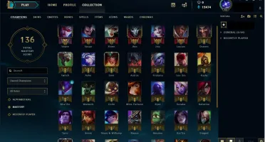 conta gold 1, 40 champs e 20 skins