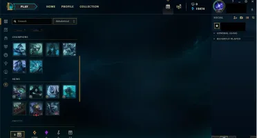 conta gold 1, 40 champs e 20 skins
