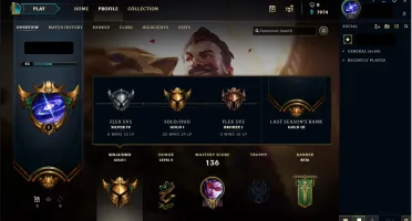 conta gold 1, 40 champs e 20 skins