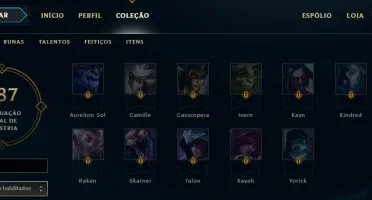 conta b1, 82 skins, 124 champions, nome invocador novo champ