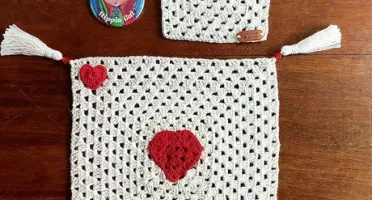 Kit Decorativo do Amor em Crochê