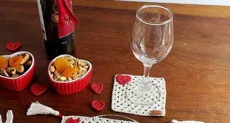 Kit Decorativo do Amor em Crochê