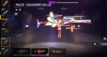 Conta ff com skins e armas