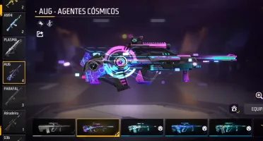 Conta ff com skins e armas