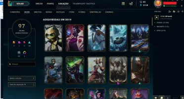 CONTA LEAGUE OF LEGENDS - 116 CHAMP - 97 SKINS - DIAMANTE
