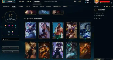 CONTA LEAGUE OF LEGENDS - 116 CHAMP - 97 SKINS - DIAMANTE