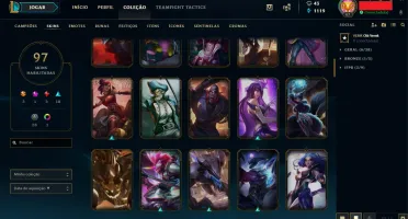 CONTA LEAGUE OF LEGENDS - 116 CHAMP - 97 SKINS - DIAMANTE