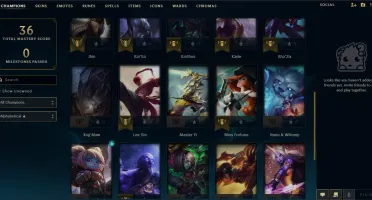 Conta LOL Diamante 4 - 29 Champ - 6 Skins WR Alto