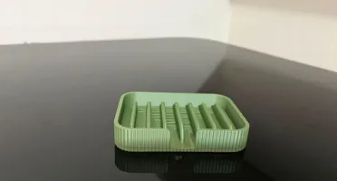 Saboneteira Canelada 3D Verde com Dreno