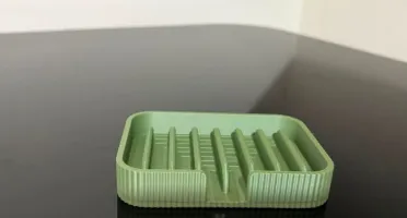Saboneteira Canelada 3D Verde com Dreno