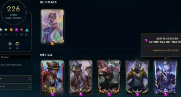 Conta lol lvl 575 main yasuo quase todas skins