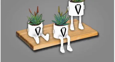 STL Para Impressão 3D - Conjunto 3 Vasos Redondos